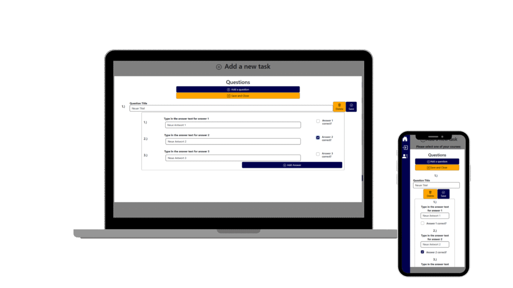 Darstellung einer Lernplattform