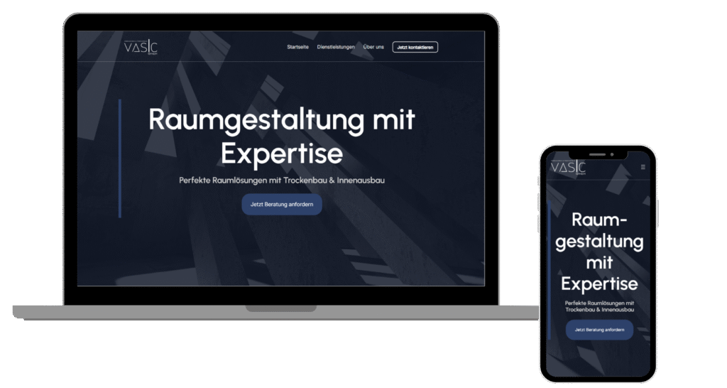 Beispielwebsite eines Unternehmens